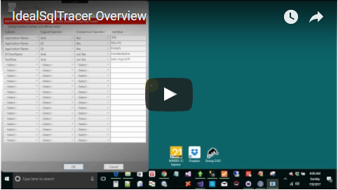 IdealSqlTracer Overview Video
